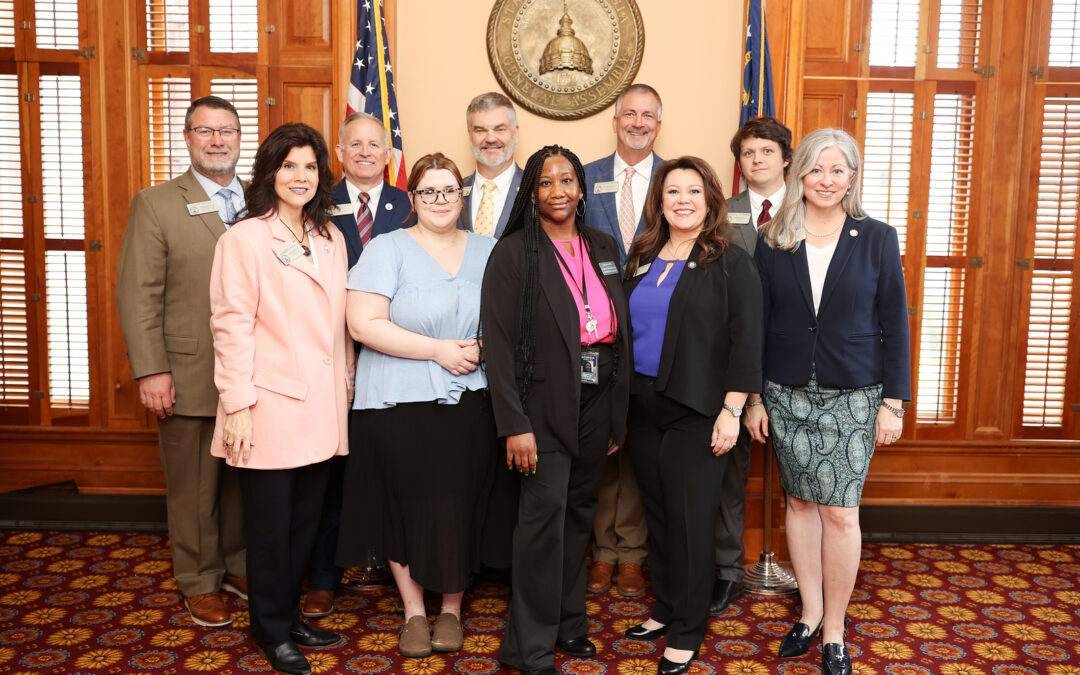 Rep. Clint Crowe, Rep. Kimberly New, Rep. Johnny Chastain, Alana Smith, Rep. Victor Anderson, Chelsea Bell, Rep. David Huddleston, Rep. Bethany Ballard, Rep. Mitchell Horner, and Rep. Leesa Hagan on the last day of the 2024 Georgia General Assembly legislative session.