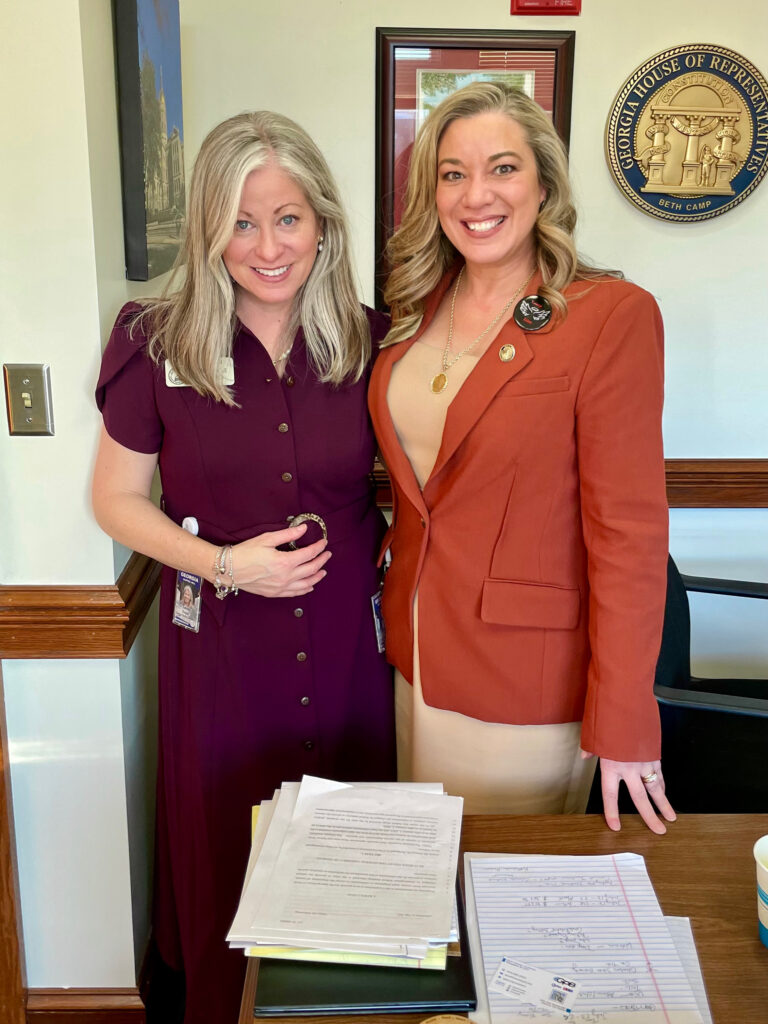 Rep. Leesa Hagan and Rep. Beth Camp