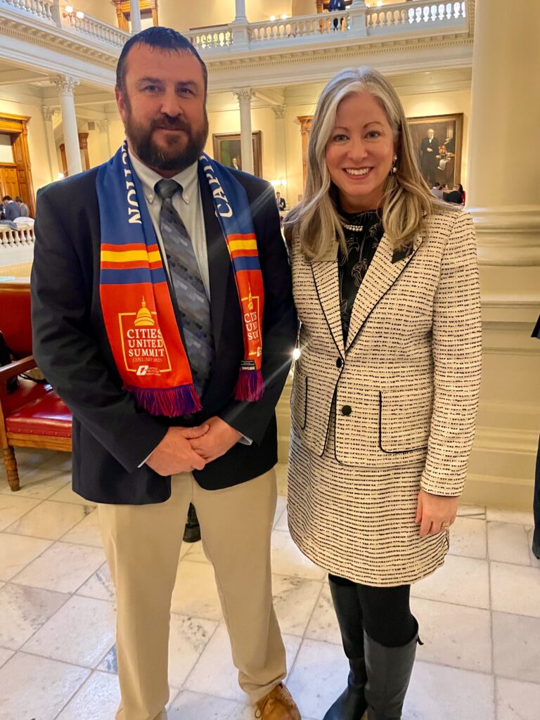 Rep. Leesa Hagan and Mike Young, Mayor of McRae-Helena