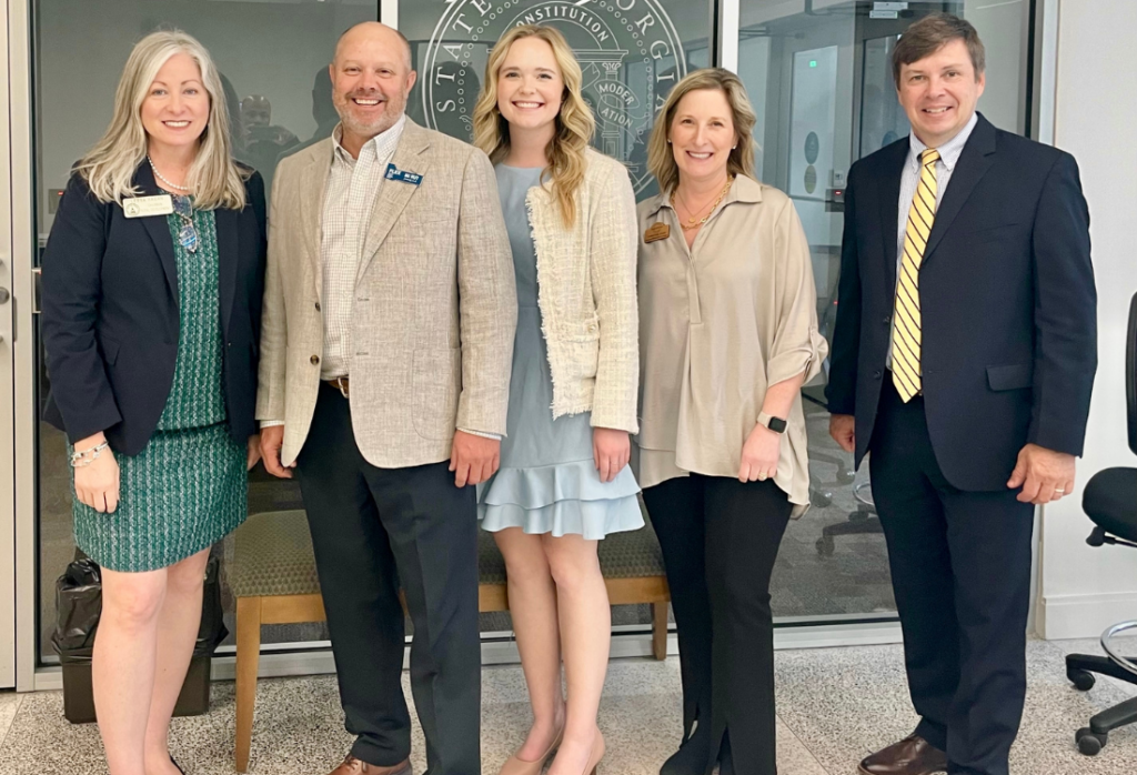 Rep. Leesa Hagan, Hall Wiley and Chloe Paulk with Georgia FLEX, Christine Cook and Jason Dunn