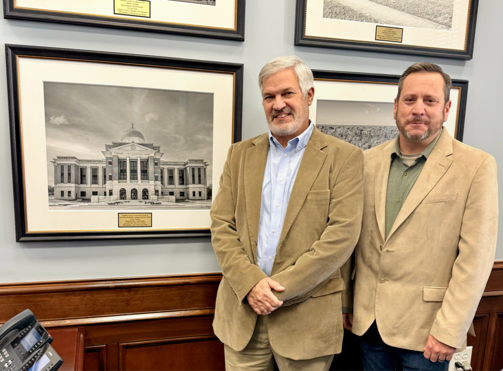 Lyons Mayor Willis NeSmith and City Manager Jason Hall at the Georgia State Capitol