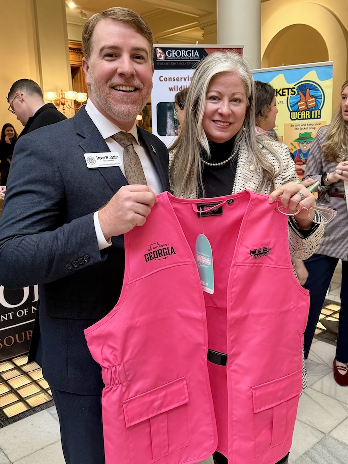 DNR Dep. Comm. Trevor Santos and Rep. Leesa Hagan