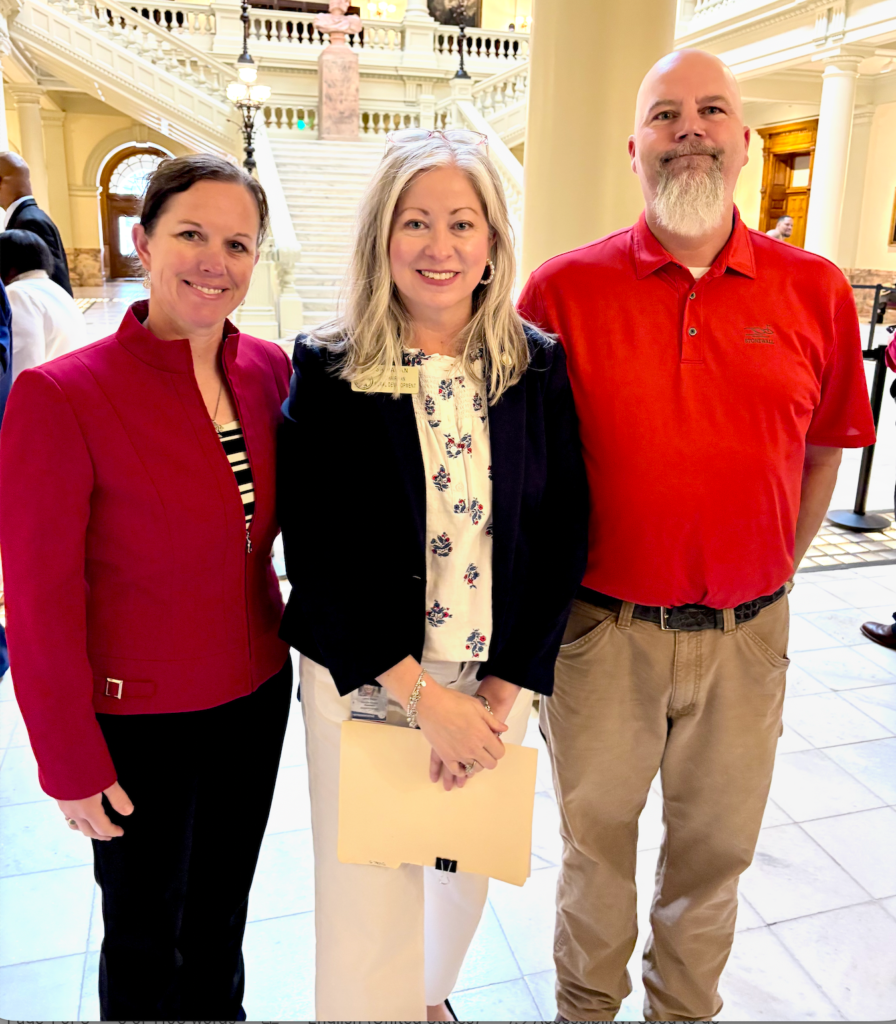 Rep. Leesa Hagan with Kasey and Beau Jackson with Toombs County Young Farmers